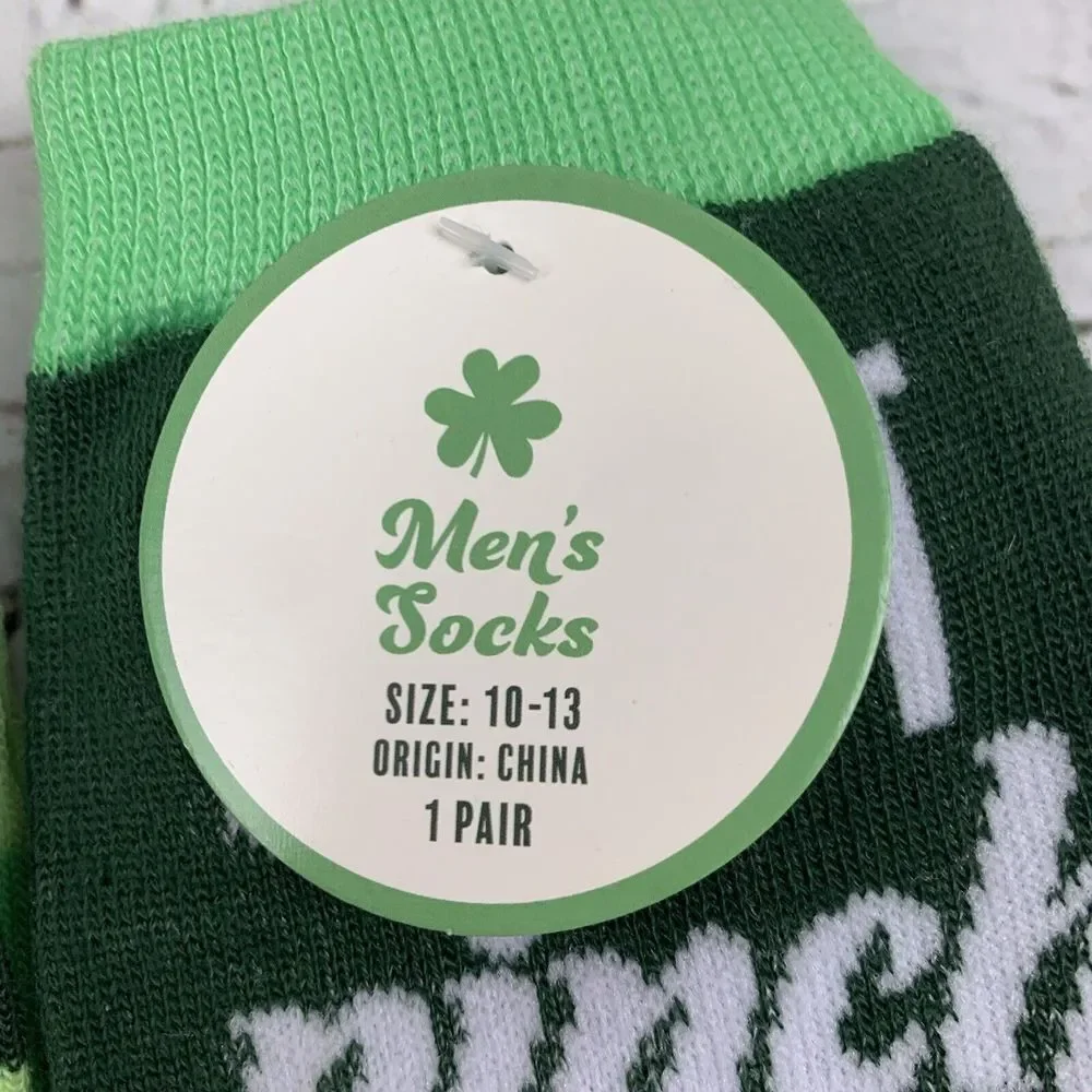 St. Patrick's Day 2 Pack‎ Set Crew Socks [Shoe Size 10-13] Multiple Designs